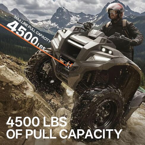 AutoForever 5500lb Electric Winch with Synthetic Rope,12V DC ATV UTV Winch with Both Wireless Handheld Remote and Corded Control,IP67 Waterproof Portable Power Winch for Off-Road Recovery, Towing,Boat in Kuwait
