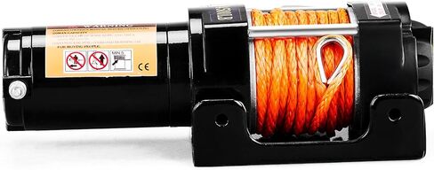 AutoForever 5500lb Electric Winch with Synthetic Rope,12V DC ATV UTV Winch with Both Wireless Handheld Remote and Corded Control,IP67 Waterproof Portable Power Winch for Off-Road Recovery, Towing,Boat in Kuwait