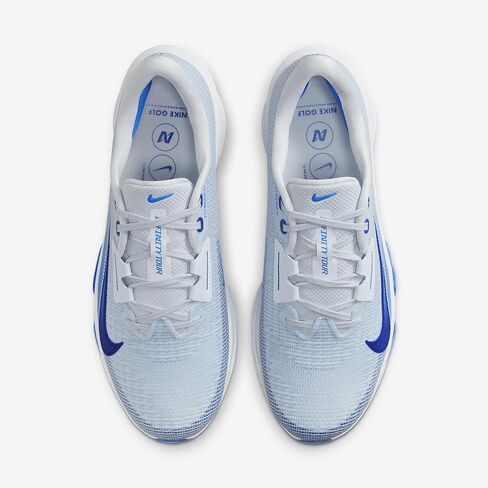 حذاء الجولف Nike Air Zoom Infinity Tour 2 (عريض) (FD0218-001، رمادي لكرة القدم/Game Royal/Photo Blue/De) مقاس 9.5 in Saudi Arabia