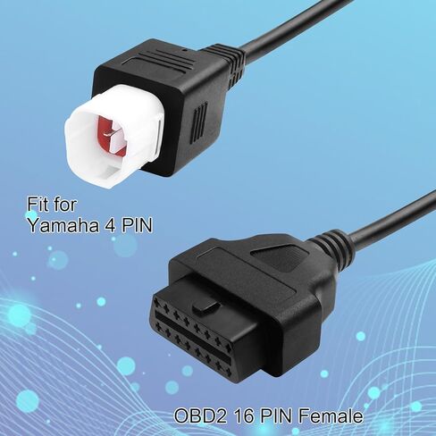 محول 4-Pin obd2 متوافق مع obd إلى 4pin لكابل تشخيص الدراجات النارية Yamaha، محول TIENFOKOTA 4-Pin obd2 متوافق مع دراجة نارية Yamaha لقراءة رموز الأخطاء والبيانات الحية in Kuwait