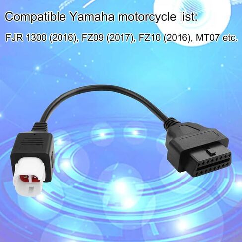 محول 4-Pin obd2 متوافق مع obd إلى 4pin لكابل تشخيص الدراجات النارية Yamaha، محول TIENFOKOTA 4-Pin obd2 متوافق مع دراجة نارية Yamaha لقراءة رموز الأخطاء والبيانات الحية in Kuwait