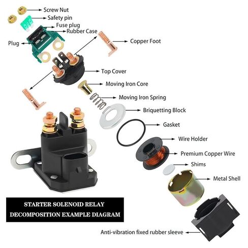 Motorcycle Starter Relay 4-Pack Motorcycle Parts GEM E2 E4 E6 General 4 1000 570 900 1000 Crew RZR 570 900 1000 XP XP4 Turbo 4014655 Replacement 4014655 in Kuwait
