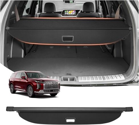 Powerty Cargo Cover Compatible with Trunk Cover Hyundai IONIQ 5 2022 2023 2024 Accessories Trunk Security Cover Retractable Shielding Shade Black No Gap in Saudi Arabia