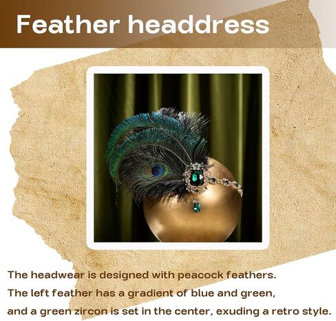 5 قطع - مجموعة غطاء رأس Gatsby Flapper الرائعة: إكسسوارات من العشرينيات للنساء مع قلادة من اللؤلؤ وسوار وأقراط وقفازات سوداء طويلة - ملابس حفلات Harlem Nights in Saudi Arabia
