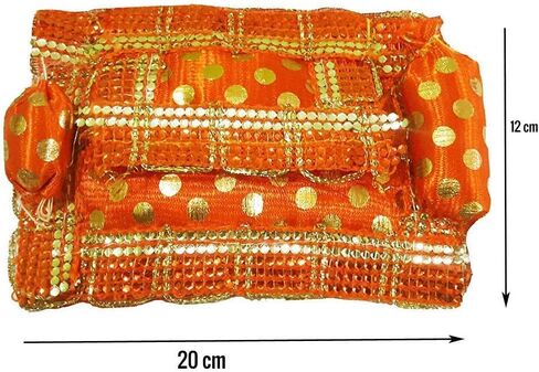 Size 1 Laddu Gopal Shringar Combo Set, 8 Piece Traditional Indian Temple Jewelry, Multicolor, Size 1 No, Mukut Mala Bansuri Chhadi Kundal Karula Pagdi Specs in Saudi Arabia