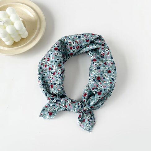 23 inch Cotton and Linen Scarf Women's Fashion Pattern Square Satin Headscarf Headdress Scarves in Saudi Arabia