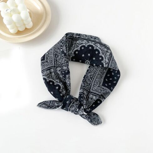 23 inch Cotton and Linen Scarf Women's Fashion Pattern Square Satin Headscarf Headdress Scarves in Saudi Arabia