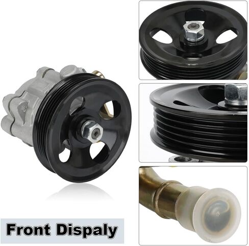 Power Steering Pump with Pulley Compatible with Nissan Frontier 3.3L V6 1999 2000 2001 2002 2003 2004, Compatible with Nissan Xterra 3.3L V6 2000 to 2004, Replacement for 21-5219, 491104S100 in Saudi Arabia