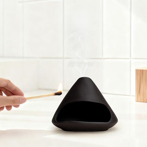Palo Santo Holder Sage Sticks Incense Holder Incense Zongzi Clay Smudge Bowl with Chimney Holder Burner Anxiety Relief Meditation in Saudi Arabia