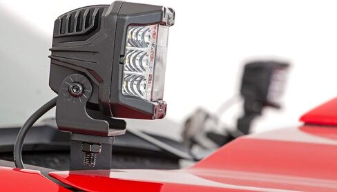Rough Country 2" Spot LED Lower Windshield Ditch Kit for 19-22 Silverado - 70841 in Saudi Arabia