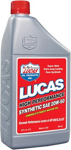 زيت لوكاس 10054 SAE 20W-50 زيت السباق الاصطناعي - زجاجة، 1 كوارت (32 أونصة) in Saudi Arabia