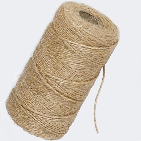 1 Pcs 2mm Natural Jute Twine String Crafting Twine String for Crafts Gift, Craft Projects, Wrapping, Packing, Gardening, Bundling-Jute Rope for House&Garden Wide Usage in Saudi Arabia