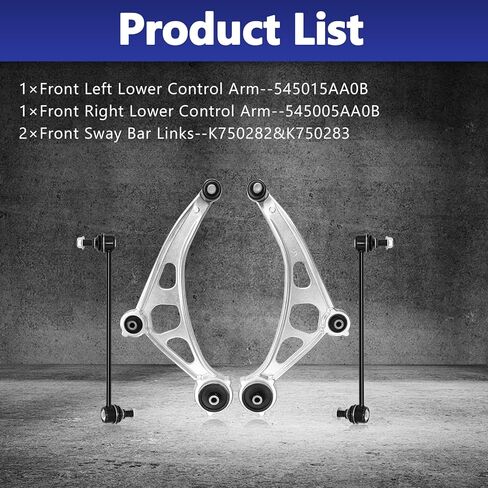 4pcs Front Lower Control Arm w/Ball Joint Bushings Sway Bar Link Driver Passenger Side Assembly Replacement for 2015 2016 2017 2018 2019 2020 2021 2022 2023 2024 Nissan Murano in Saudi Arabia