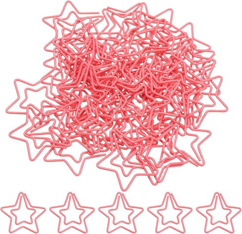 PATIKIL 50pcs Paper Clip, Star Paper Clip Small Cute Rust-Proof Metal Planner Bookmarks for Office Home Rust-Proof Metal Planner Bookmarks for Office Home, 29mm, Silver in Saudi Arabia