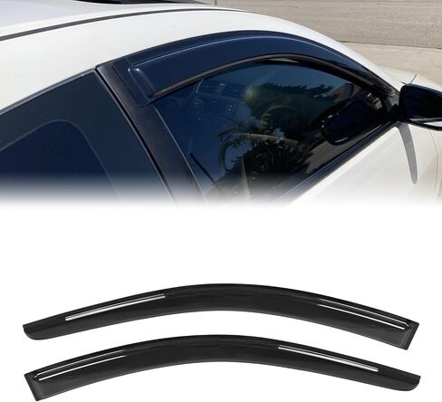 FREEMOTOR802 Tape-on Window Deflectors Fits 2003-2007 Honda Accord Sedan, Rain Guards Side Window Visors Wind Deflectors Vent Visors Slim Style Smoke Tinted Acrylic 4 Pieces in Saudi Arabia