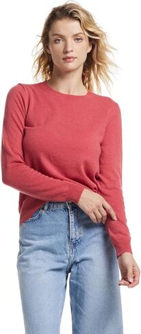 EURKEA Women's Crewneck 100% Cashmere Sweater, Cozy Pullover Winter Top for Women, Gift Ready in Saudi Arabia