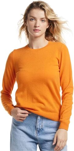 EURKEA Women's Crewneck 100% Cashmere Sweater, Cozy Pullover Winter Top for Women, Gift Ready in Saudi Arabia