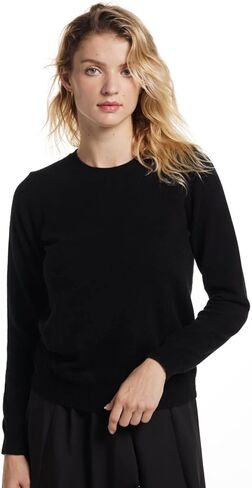 EURKEA Women's Crewneck 100% Cashmere Sweater, Cozy Pullover Winter Top for Women, Gift Ready in Kuwait