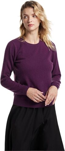 EURKEA Women's Crewneck 100% Cashmere Sweater, Cozy Pullover Winter Top for Women, Gift Ready in Saudi Arabia