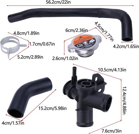 Radiator Coolant Hose with Fill Neck and Outlet Flange Cap Assembly Compatible for Nissa Altima 2007 2008 2009 2010 2011 2012 2013 Replace 214308999C 21430-8997A/6L2Z-8100-AC in Saudi Arabia