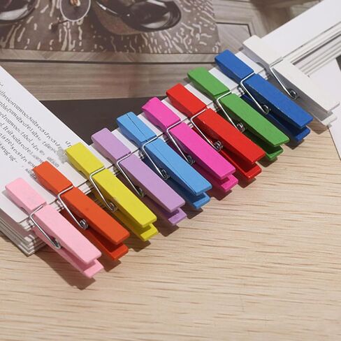 50 PCS Mini Wooden Clothes Pegs - Small Clothespins for Drying Clothes & DIY Photo Craft Projects, Multipurpose Tiny Wooden Pegs (Wood color-50pcs) in Saudi Arabia
