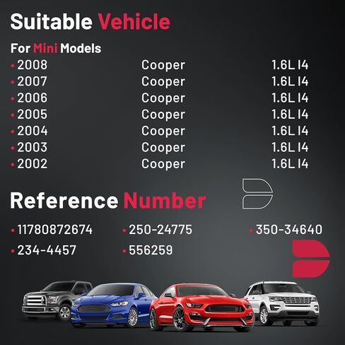 مستشعر الأوكسجين BDFHYK مستشعر O2 المنبع، متوافق مع Mini Cooper I4 1.6L 2002-2008، 11780872674، 250-24775 استبدال قطعتين in Kuwait