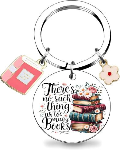 Bookish Keychain Book Lover Gifts هدايا فريدة لمحبي الكتب هدية القراءة عيد الميلاد هدية عيد ميلاد للقراء ملحقات القراءة أمين المكتبة Bookish Author Present in Saudi Arabia