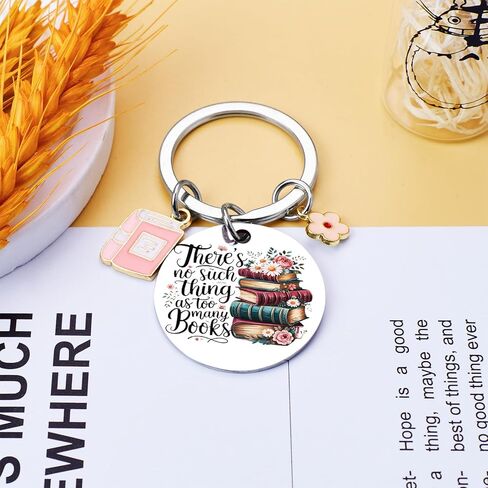 Bookish Keychain Book Lover Gifts هدايا فريدة لمحبي الكتب هدية القراءة عيد الميلاد هدية عيد ميلاد للقراء ملحقات القراءة أمين المكتبة Bookish Author Present in Saudi Arabia