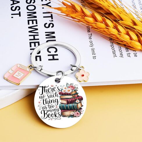 Bookish Keychain Book Lover Gifts هدايا فريدة لمحبي الكتب هدية القراءة عيد الميلاد هدية عيد ميلاد للقراء ملحقات القراءة أمين المكتبة Bookish Author Present in Saudi Arabia