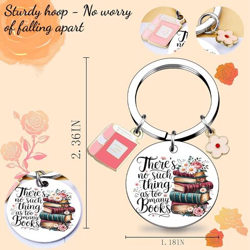 Bookish Keychain Book Lover Gifts هدايا فريدة لمحبي الكتب هدية القراءة عيد الميلاد هدية عيد ميلاد للقراء ملحقات القراءة أمين المكتبة Bookish Author Present in Saudi Arabia