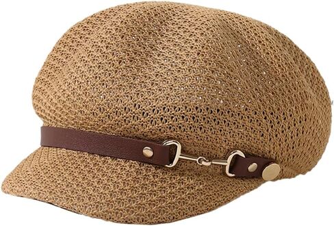 Trendy Lightweight Newsboy Cap Beret Breathable Mesh Sun Hat Beach Hats Octagonal Hat Front Hat for Women in Saudi Arabia