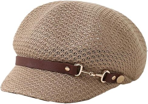 Trendy Lightweight Newsboy Cap Beret Breathable Mesh Sun Hat Beach Hats Octagonal Hat Front Hat for Women in Saudi Arabia