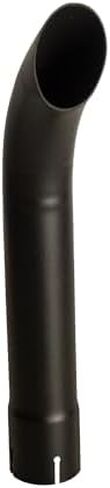 Exhaust Stack Pipe Compatible With Universal 2-3/8" x 17-23/32" Bended End Pipe Black in Saudi Arabia