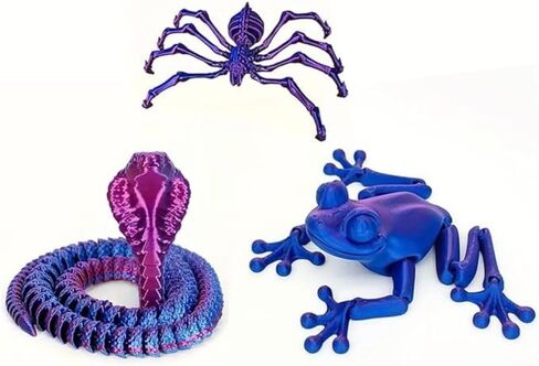 مجموعة تماثيل تنين ومخلوق مطبوعة ثلاثية الأبعاد مكونة من 9 قطع - نماذج فنية مفصلة لهواة التجميع لديكور المكتب وعرض الرف (أحمر وأزرق) in Kuwait