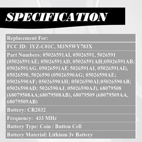 طقم استبدال MechanMagic DIY Key Fob يناسب Chrysler Town and Country 2008-2016 Dodge Caravan 2008-2019 Volkswagen Routan 2009-2012 IYZ-C01C M3N5WY783X مع لوحات مفاتيح 3,4,5&6 أزرار قابلة للتبديل in Kuwait