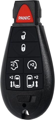 طقم استبدال MechanMagic DIY Key Fob يناسب Chrysler Town and Country 2008-2016 Dodge Caravan 2008-2019 Volkswagen Routan 2009-2012 IYZ-C01C M3N5WY783X مع لوحات مفاتيح 3,4,5&6 أزرار قابلة للتبديل in Kuwait