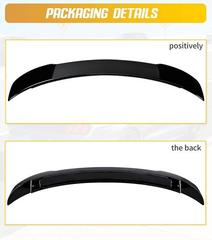 Rear Trunk Wing Spoiler Compatible with 2015-2023 Ford Mustang GT500 GT350 V6/V8/Shelby/GT/EcoBoost 2 Door Coupe Models Rear Wing Gloss Black in Kuwait