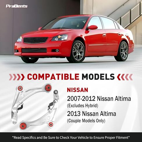 10 قطع من أذرع التحكم الأمامية السفلية مع مجموعات تعليق مفاصل كروية لسيارة Nissan Altima 2007-2013، 2 ذراع تحكم سفلي مع وصلة كروية 2 وصلة شريط Sway 2 حذاء قضيب ربط ومنفاخ مع مشبك C للقفل in Kuwait