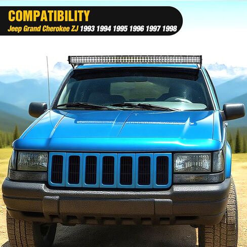 Nilight 50 inch LED Light Bar Bracket Mounting Upper Windshield Roof Cab Brackets Compatible with Jeep Grand Cherokee ZJ 1993 1994 1995 1996 1997 1998 in Saudi Arabia
