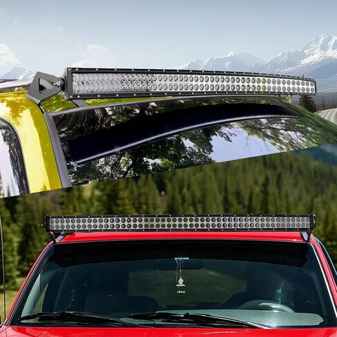 Nilight 50 inch LED Light Bar Bracket Mounting Upper Windshield Roof Cab Brackets Compatible with Jeep Grand Cherokee ZJ 1993 1994 1995 1996 1997 1998 in Saudi Arabia
