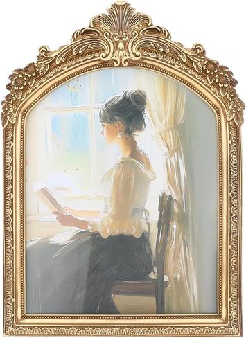 8x10 Inch Vintage Picture Frame, Elegant Antique Photo Frames with Glass Front, Sunlit Vintage Picture Frame, Photo Display, Tabletop Wall Hanging, Gift Ideas, Bronze Gold in Saudi Arabia