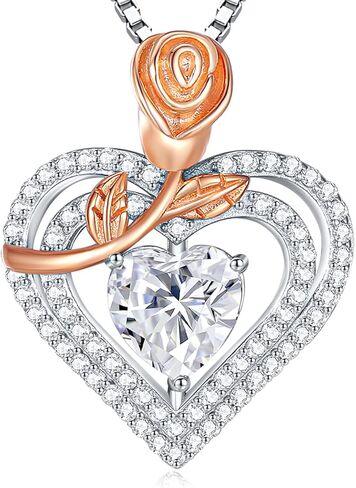 Gorgeous Moissanite Necklaces for Women - Valentine's Day Gifts for Wife Girlfriend, 925 Sterling Silver 1-3CT Moissanite Pendant Jewelry, Wedding Anniversary Birthday Christmas for Mom in Saudi Arabia
