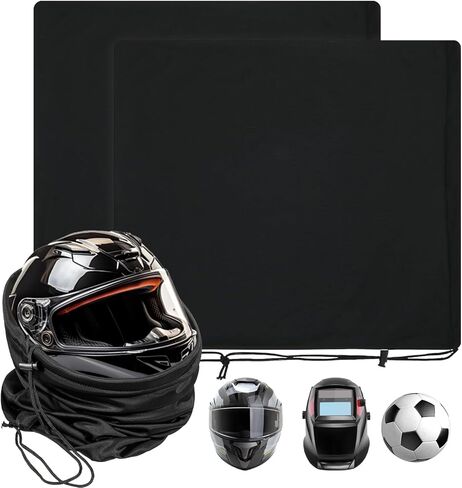 عبوتان من حقائب خوذة كبيرة خفيفة الوزن للحام والدراجات النارية، حقائب حمل/تخزين متينة متعددة المشاهد للعمل والرياضة والسفر | أسود in Kuwait