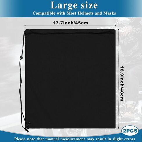 عبوتان من حقائب خوذة كبيرة خفيفة الوزن للحام والدراجات النارية، حقائب حمل/تخزين متينة متعددة المشاهد للعمل والرياضة والسفر | أسود in Kuwait