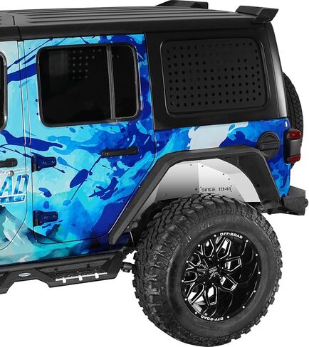 Hooke Road Aluminum JL Inner Fender Liners for 2018-2026 Jeep Wrangler JL 2/4 Doors (Exclude Rubicon 3.6L Engine), Silver White 4PCS Front & Rear Wheel Well Liner in Saudi Arabia