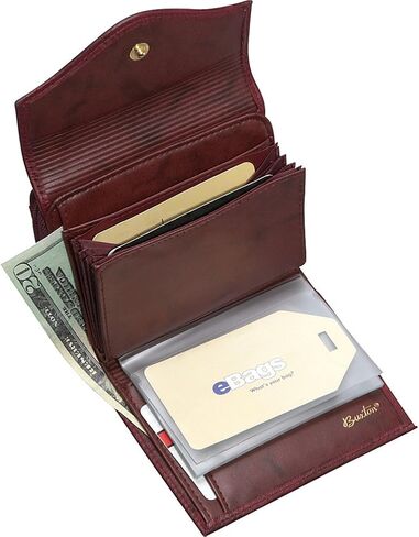 Buxton Heiress Leather Zip Purse (Mahogany) in Saudi Arabia