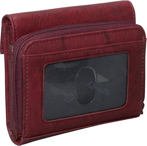 Buxton Heiress Leather Zip Purse (Mahogany) in Saudi Arabia