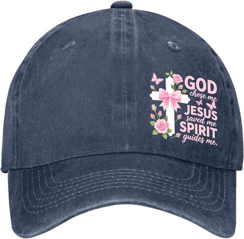 قبعة God Chose-me Jesuss Save-me الرائعة للرجال باللون الأزرق الداكن in Saudi Arabia