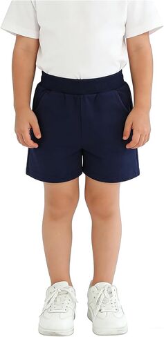 Toddler Baby Boys Girls Shorts Kids Sport Jogger Short Pants Solid Cotton Summer Athletic Shorts for 1-6 Years Youth in Kuwait