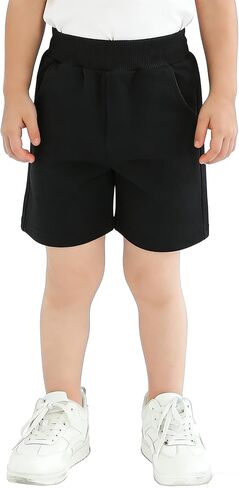 Toddler Baby Boys Girls Shorts Kids Sport Jogger Short Pants Solid Cotton Summer Athletic Shorts for 1-6 Years Youth in Saudi Arabia